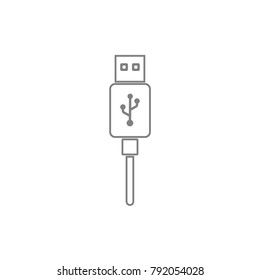 Usb vector icon. Charger vector icon
