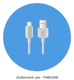 Usb vector icon. Charger vector icon. Samsung