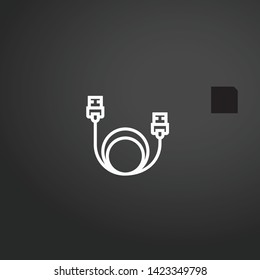 Usb vector icon. Usb concept stroke symbol design. Thin graphic elements vector illustration, outline pattern for your web site design, logo, UI. EPS 10.