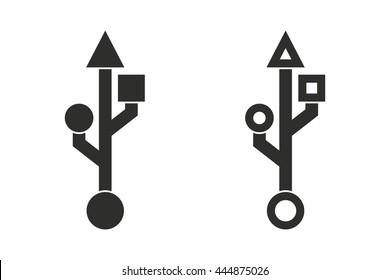 Usb vector icon. Illustration isolated on white background for graphic and web design.