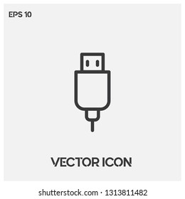 USB vector icon illustration. Premium quality.