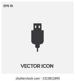USB vector icon illustration. Premium quality.