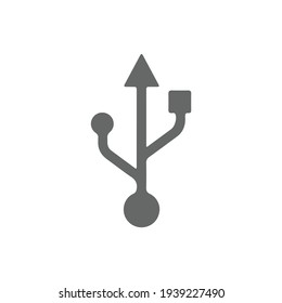 Usb vector icon isolated on white background.