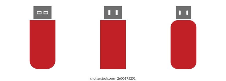 Usb vector icon isolated on white background.