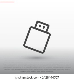 Usb Vector icon . Lorem Ipsum Illustration design