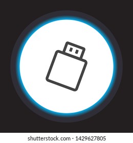 Usb Vector icon . Lorem Ipsum Illustration design