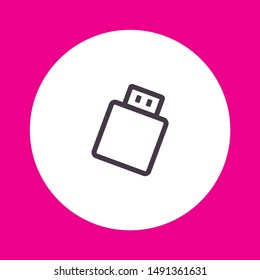 Usb Vector icon . Lorem Ipsum Illustration design