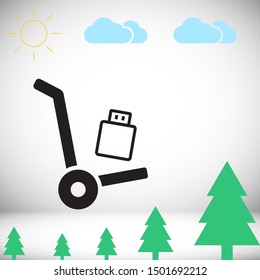Usb Vector icon . Lorem Ipsum Illustration design