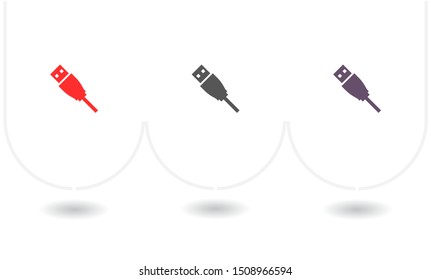 usb Vector icon . Lorem Ipsum Illustration design