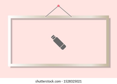 usb Vector icon . Lorem Ipsum Illustration design