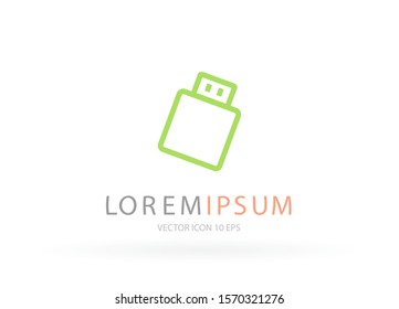 Usb Vector icon . Lorem Ipsum Illustration design