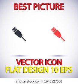 usb Vector icon . Lorem Ipsum Illustration design
