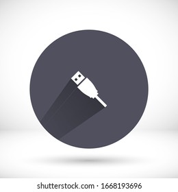 usb Vector icon . Lorem Ipsum Illustration design