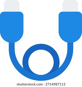 Icono de Vector USB en estilo moderno, dispositivo de conector universal e ilustración de tecnología de enchufe digital. Icono plano