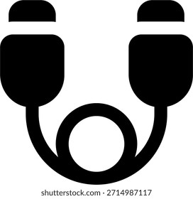 Icono de Vector USB en estilo moderno, dispositivo de conector universal e ilustración de tecnología de enchufe digital. Icono de glifo