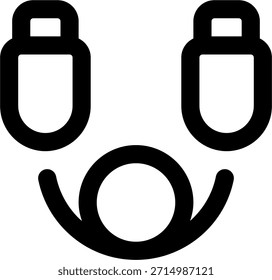 Icono de Vector USB en estilo moderno, dispositivo de conector universal e ilustración de tecnología de enchufe digital. Icono de línea