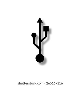  usb - vector icon with shadow
