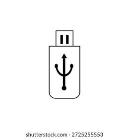 usb vector icon sign of installation on device