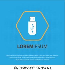 Usb vector icon for web and mobile