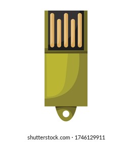 Usb vector icon.Cartoon vector icon isolated on white background usb.
