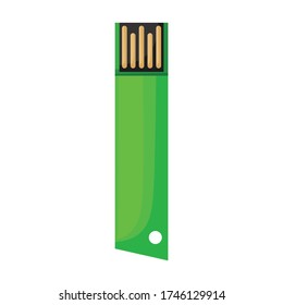 Icono de vector Usb.Icono de vector de dibujos animados aislado en usb de fondo blanco.