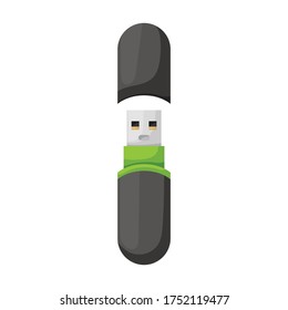 Usb vector icon.Cartoon vector icon isolated on white background usb.