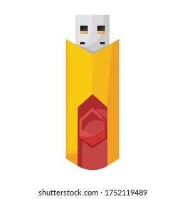 Usb vector icon.Cartoon vector icon isolated on white background usb.