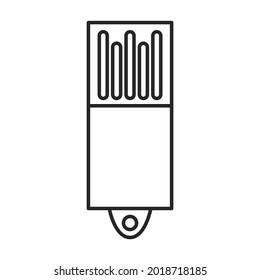 Usb vector icon.Outline vector icon isolated on white background usb.