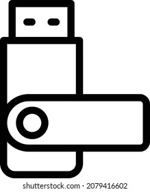 usb Vektorgrafik einzeln auf transparentem Hintergrund. Strich-Vektorsymbole für Konzept- oder Web-Grafiken.