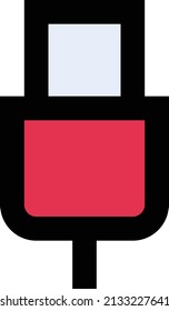 usb vector illustration isolated on a transparent background. glyph vector icons for concept or web graphics.