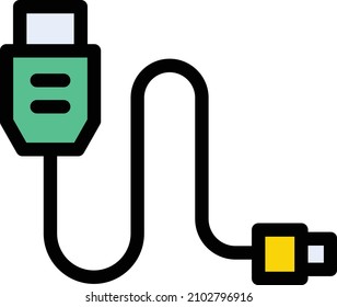 USB Vector illustration on a transparent background.Premium quality symmbols.Stroke vector icon for concept and graphic design. 
