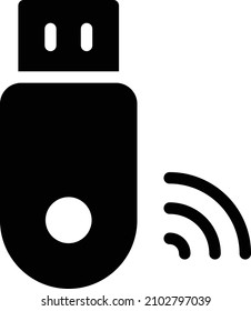 Ilustración del vector USB sobre un fondo transparente.Símbolos de calidad premium.Icono vector glifos para el concepto y el diseño gráfico.