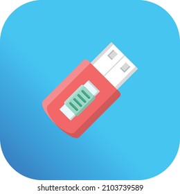 USB Vector illustration on a transparent background.Premium quality symmbols.Vector line flat icon for concept and graphic design.
