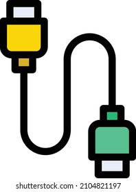 Ilustración del vector USB sobre un fondo transparente.Símbolos de calidad premium.Icono del vector de trazo para el concepto y el diseño gráfico. 
