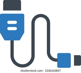 USB Vector illustration on a transparent background.Premium quality symmbols.Glyphs vector icon for concept and graphic design.