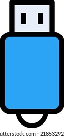 Ilustración de vectores USB en un fondo transparente.Símbolos de calidad premium.Iconos vectores de trazo para el diseño de conceptos y gráficos.