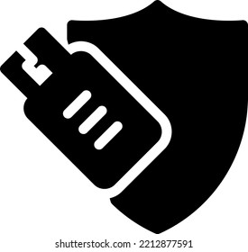 USB Vector illustration on a transparent background. Premium quality symmbols. Glyphs vector icons for concept and graphic design. 

