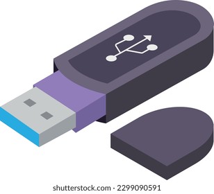 usb Vector illustration on a transparent background. Premium quality symbols. Flat icons for concept and graphic design.