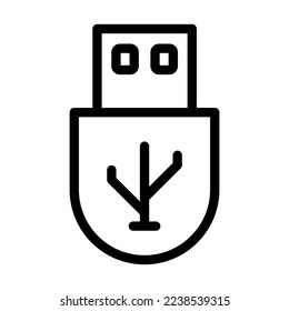 Diseño De Icono De Línea Del Vector Usb