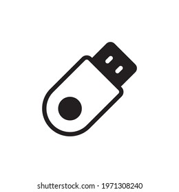 USB Vector Solid Style Icon. 