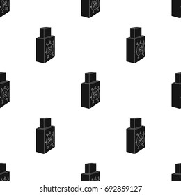 USB with virus icon in black style isolated on white background. Hackers and hacking symbol stock vector illustration.