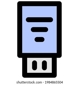 USB Wi-fi Adapter in Color Filled Outline Icon