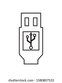 usb wire connector isolated icon vector illustration design