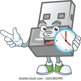 Adaptador inalámbrico USB estilo caricaturista con reloj