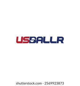 USBALLR modern typography sport Logo. B minimal icon vector illustration.