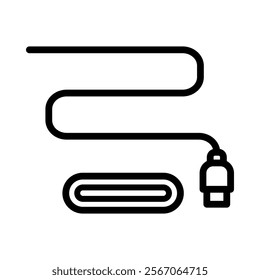 Usb-C Icon Lineal Style Vector Illustration