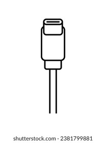 Icono USB-C, ilustración vectorial de icono