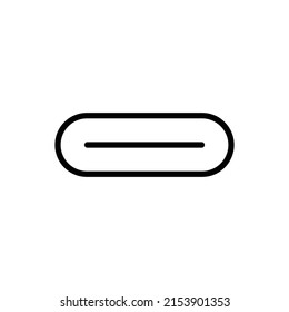Vector de icono simple USB-C. Diseño plano