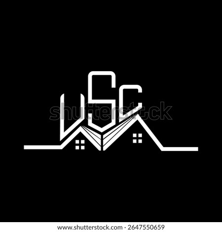 USC Real State logo design, USC simple and modern logo. USC luxurious alphabet design  