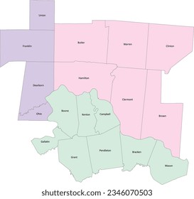 US-Cincinnati-Wilmington-Maysville, OH-KY-IN Combined Statistical Area (CSA) with Ohio,Kentucky,Indiana counties